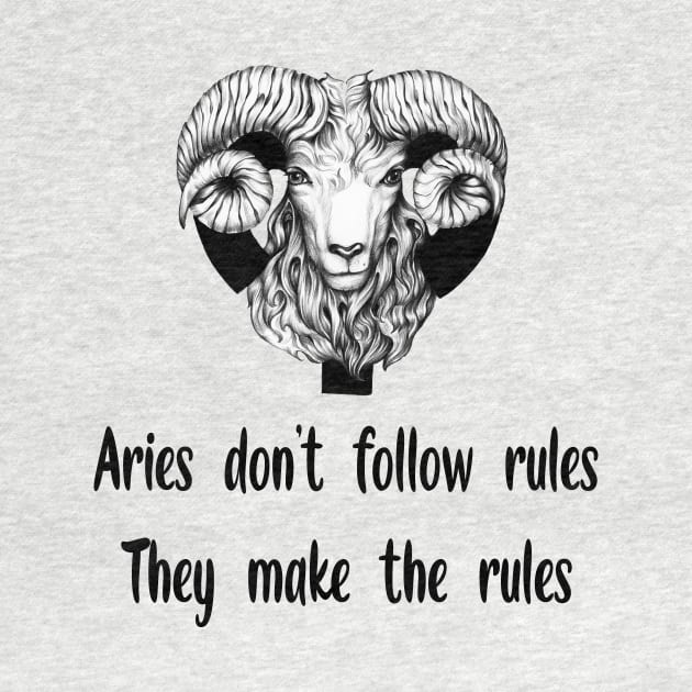 Funny Zodiacal quote sign Aries v2 by Wear With Happy